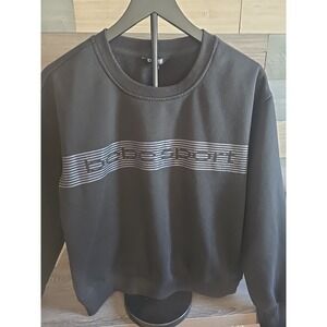 bebe Sport Womans Pullover Black Large